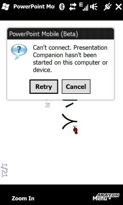 Presentation-Companion-connect-error